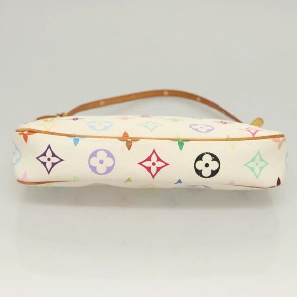 LOUIS VUITTON Multicolor Pochette Accessoires Pouch White M92649 LV Auth 128470V - Picture 7 of 16